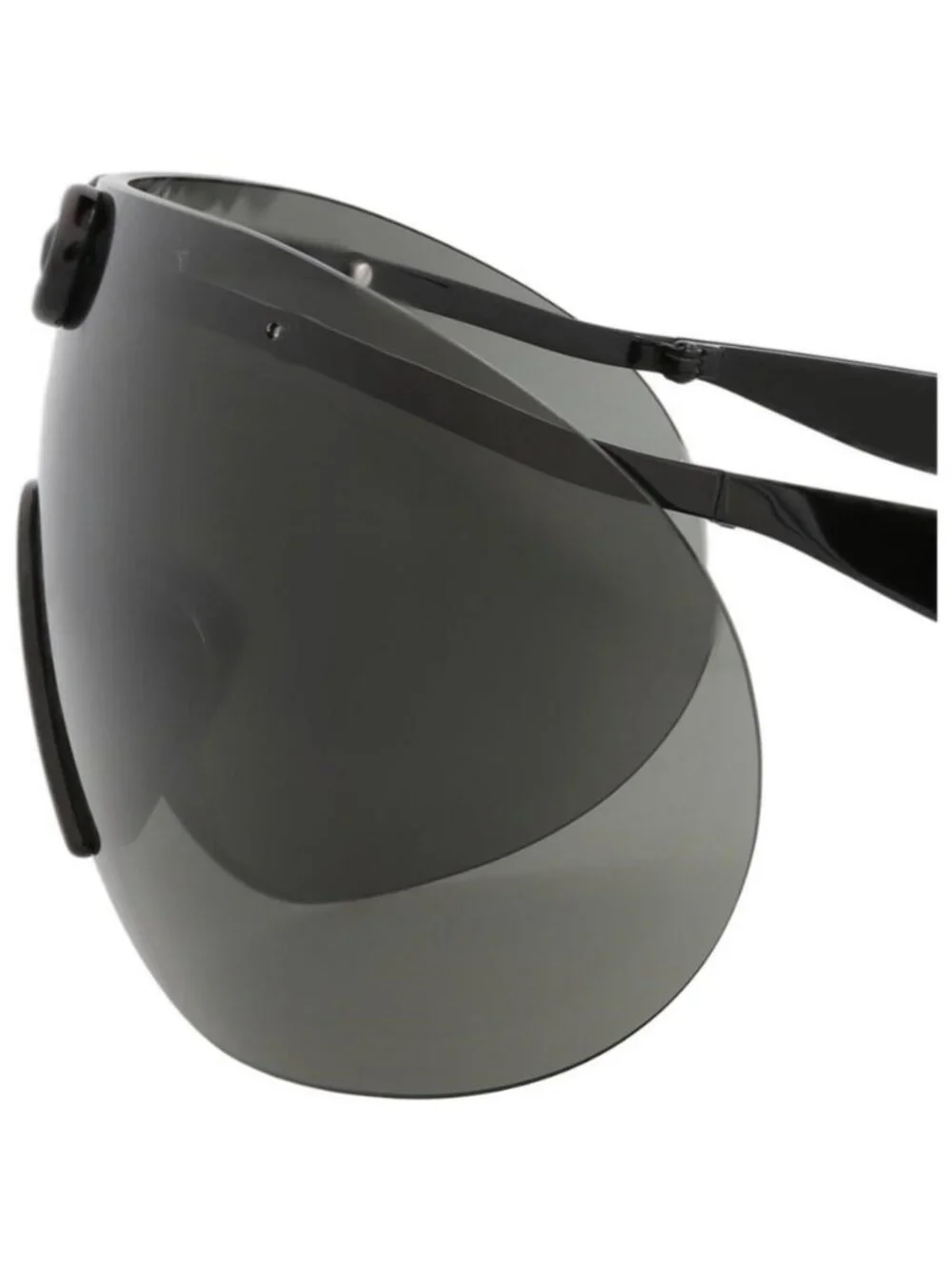 New Gucci Mens Shield/Wrap Black Black Grey Fashion Designer Sunglasses